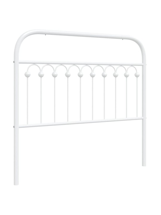 Kovové čelo postele bílé 107 cm