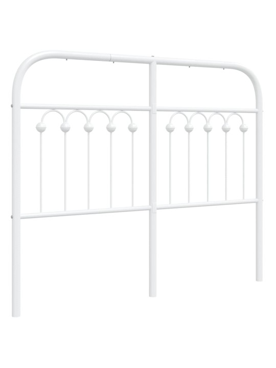 Kovové čelo postele bílé 120 cm