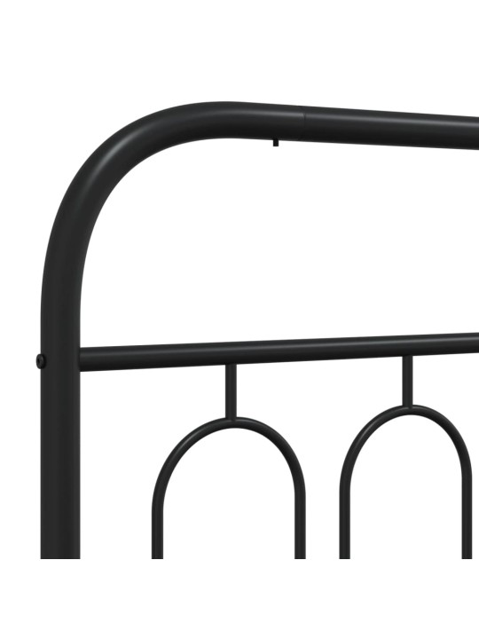 Kovové čelo postele černé 90 cm