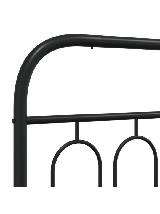 Kovové čelo postele černé 100 cm
