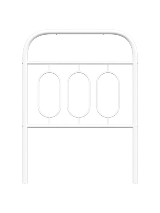 Kovové čelo postele bílé 75 cm