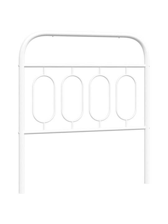 Kovové čelo postele bílé 80 cm