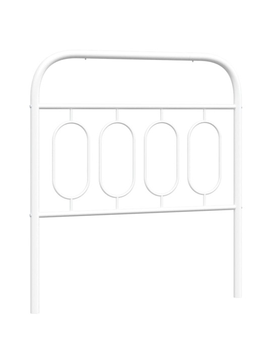 Kovové čelo postele bílé 90 cm