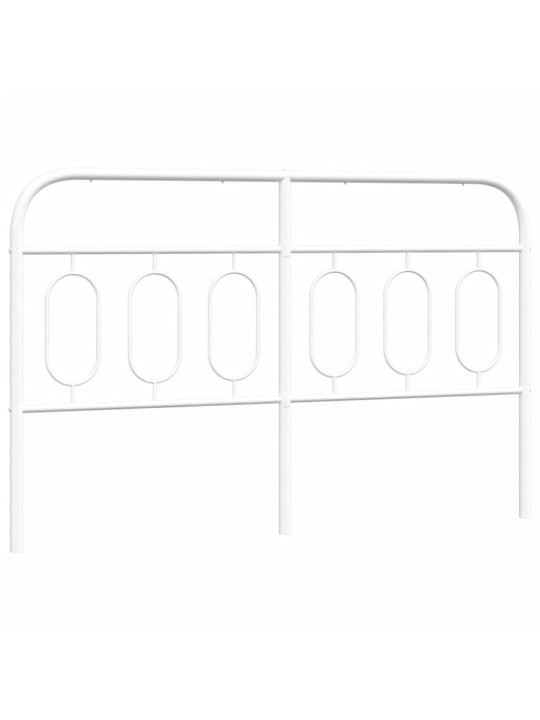 Kovové čelo postele bílé 137 cm