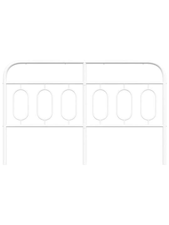 Kovové čelo postele bílé 140 cm