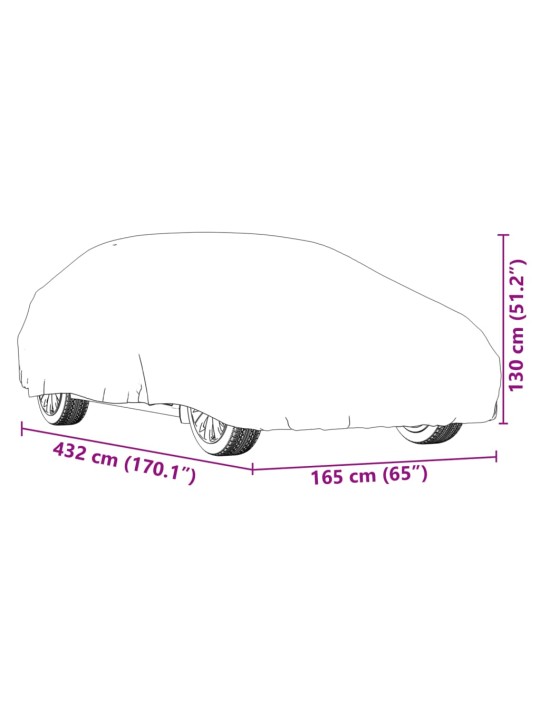Autopotah pro sedan s popruhy na přezky celý stříbrný M