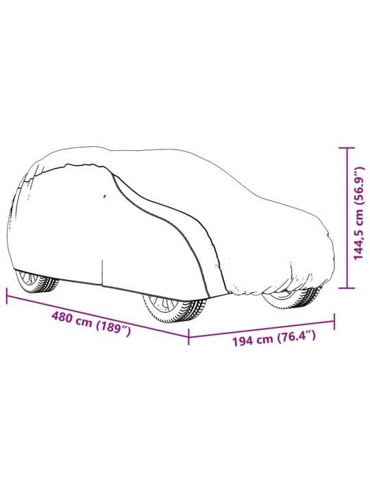 Autopotah pro SUV s popruhy na přezky celý stříbrný L