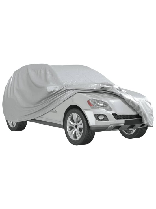 Autopotah pro SUV s popruhy na přezky celý stříbrný XL