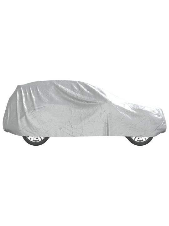 Autopotah pro SUV s popruhy na přezky celý stříbrný XL