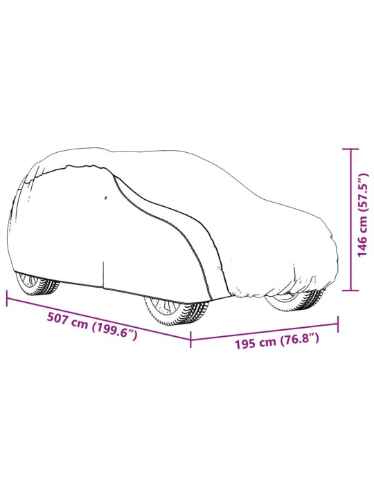 Autopotah pro SUV s popruhy na přezky celý stříbrný XL