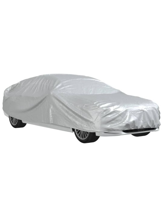 Autopotah pro sedan s popruhy na přezky celý stříbrný M PEVA
