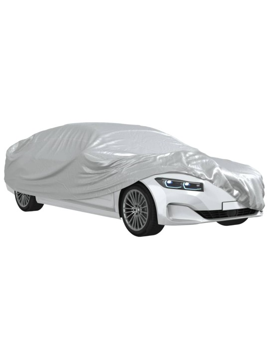 Autopotah pro sedan s popruhy na přezky celý stříbrný XXL PEVA