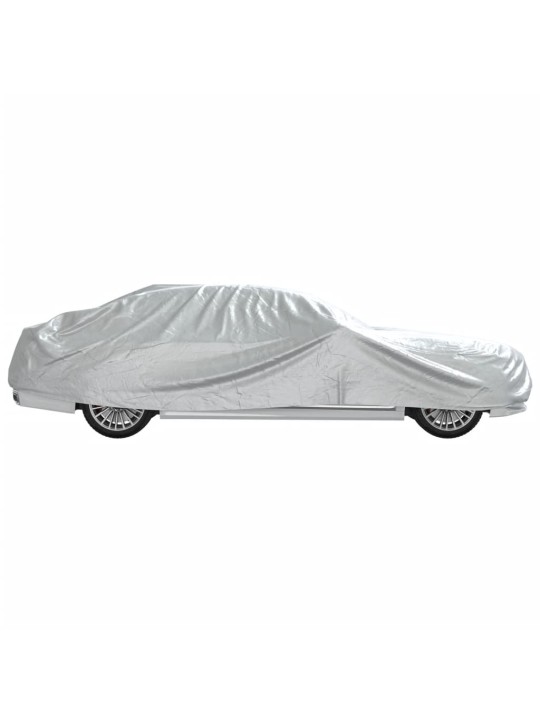 Autopotah pro sedan s popruhy na přezky celý stříbrný XXL PEVA