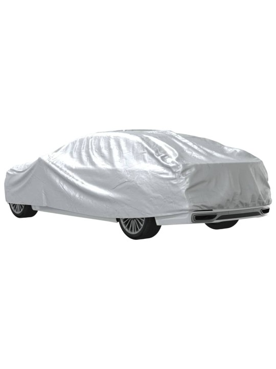 Autopotah pro sedan s popruhy na přezky celý stříbrný XXL PEVA