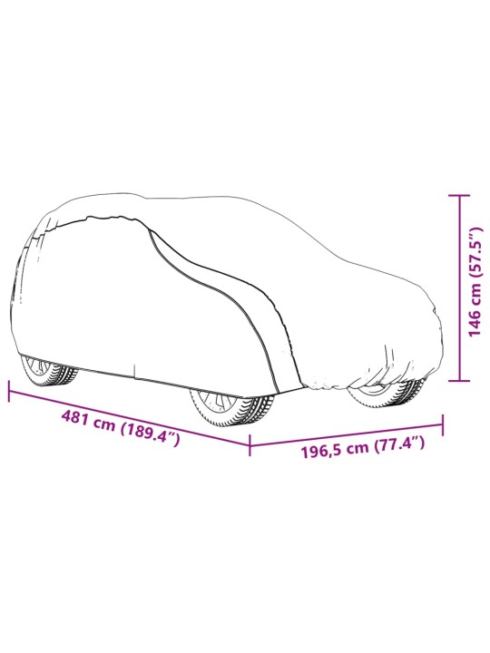 Autopotah pro SUV s popruhy na přezky celý stříbrný L PEVA