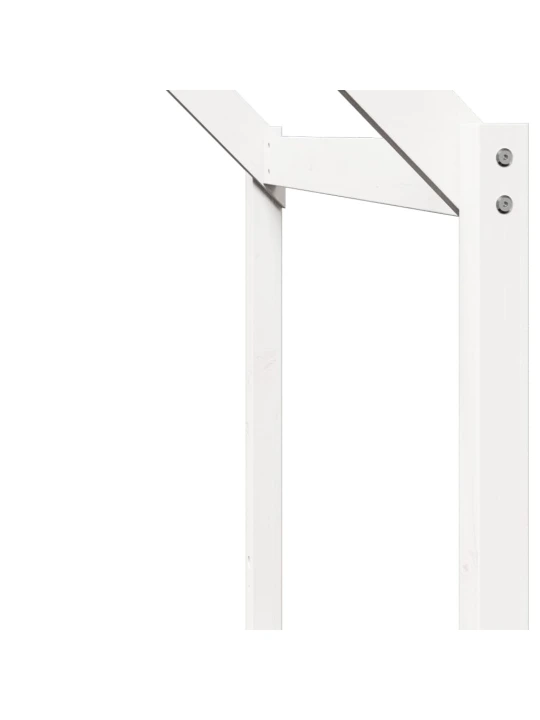 Střecha na dětskou postel bílá 213x95,5x144,5 cm borové dřevo