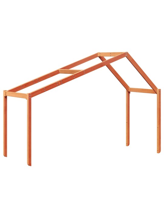Střecha na dětskou postel hnědá 203x95,5x142 cm borové dřevo
