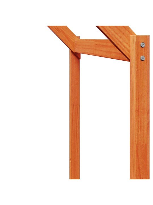 Střecha na dětskou postel hnědá 203x95,5x142 cm borové dřevo