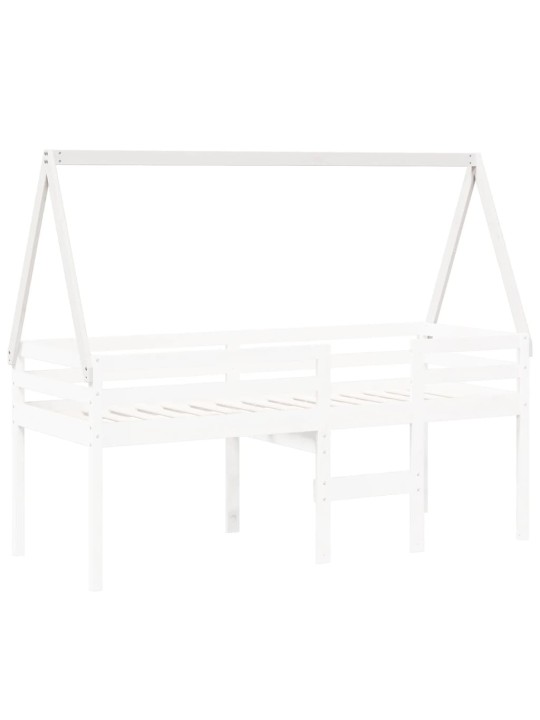 Střecha na dětskou postel bílá 209 x 85,5 x 88 cm borové dřevo