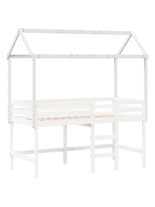 Střecha na dětskou postel bílá 217 x 85,5 x 154 cm borové dřevo