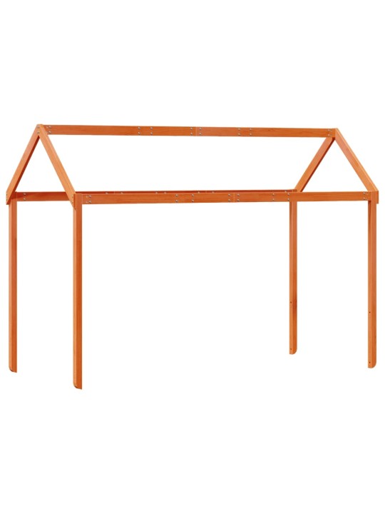 Střecha na dětskou postel hnědá 207x80,5x151,5 cm borové dřevo
