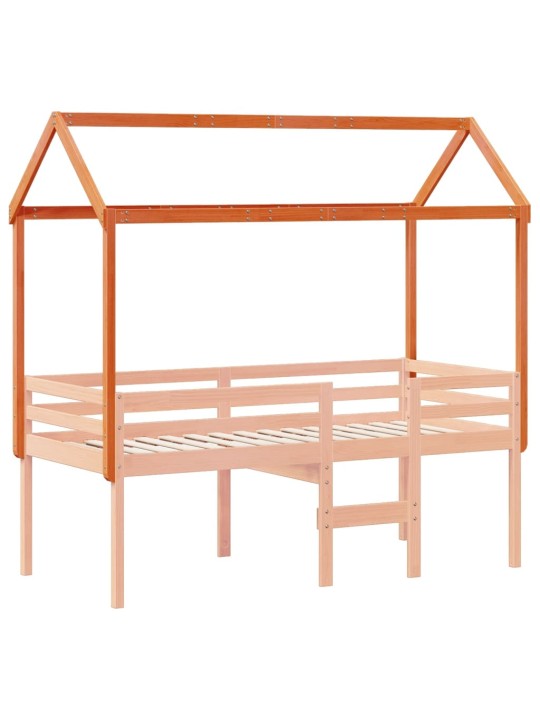 Střecha na dětskou postel hnědá 207x80,5x151,5 cm borové dřevo