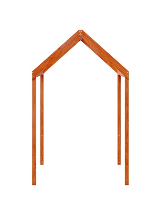 Střecha na dětskou postel hnědá 207x80,5x151,5 cm borové dřevo
