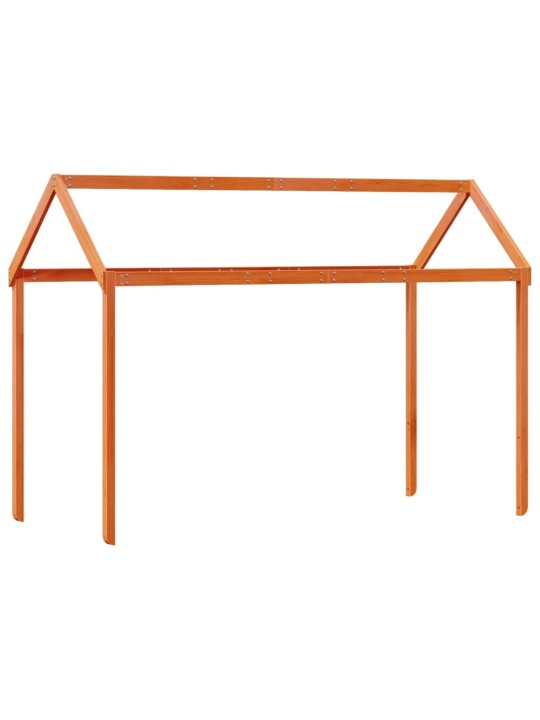 Střecha na dětskou postel hnědá 207x80,5x151,5 cm borové dřevo