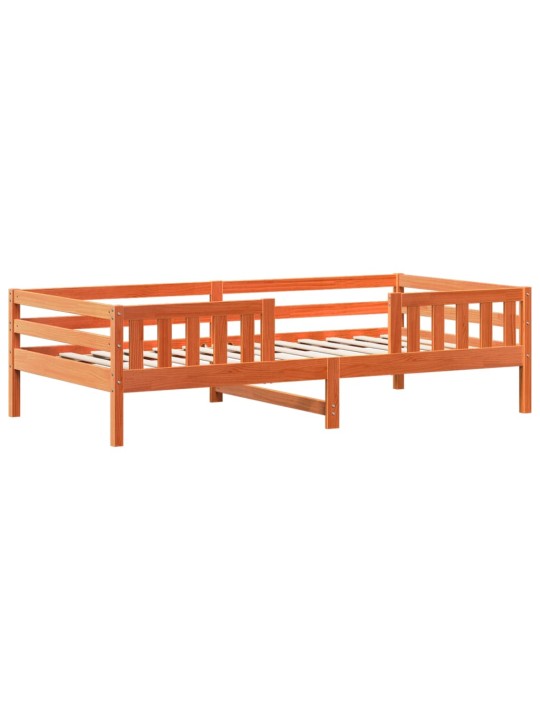 Postel bez matrace voskově hnědá 80 x 200 cm masivní borovice
