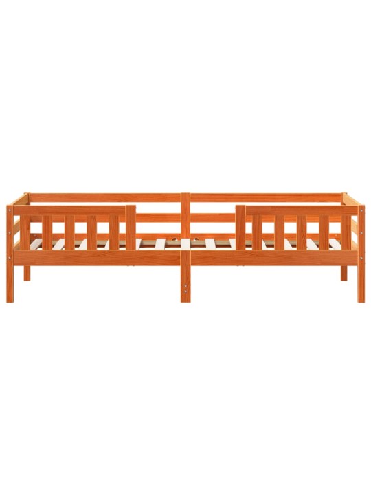 Postel bez matrace voskově hnědá 80 x 200 cm masivní borovice