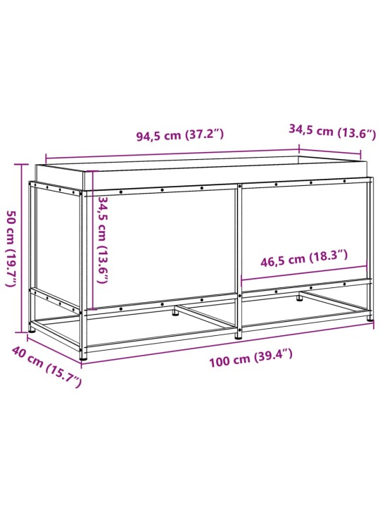 Zahradní truhlík 100 x 40 x 50 cm impregnované borové dřevo