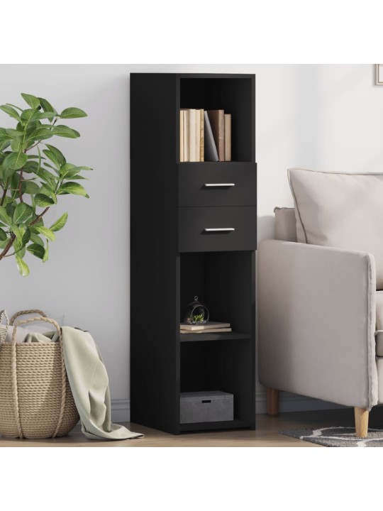 Skříň highboard černá 30 x 42,5 x 124 cm kompozitní dřevo