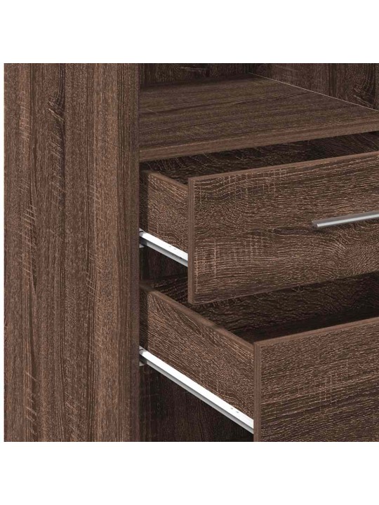 Skříň highboard hnědý dub 30 x 42,5 x 124 cm kompozitní dřevo