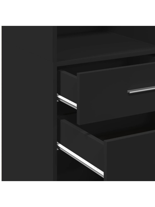 Skříň highboard černá 40 x 42,5 x 124 cm kompozitní dřevo