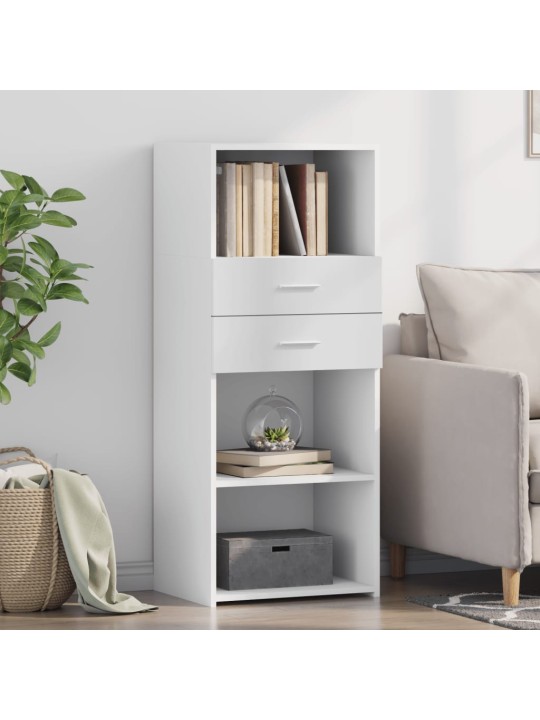 Skříň highboard bílá 50 x 42,5 x 124 cm kompozitní dřevo