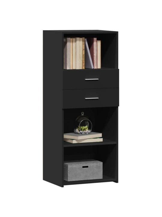 Skříň highboard černá 50 x 42,5 x 124 cm kompozitní dřevo