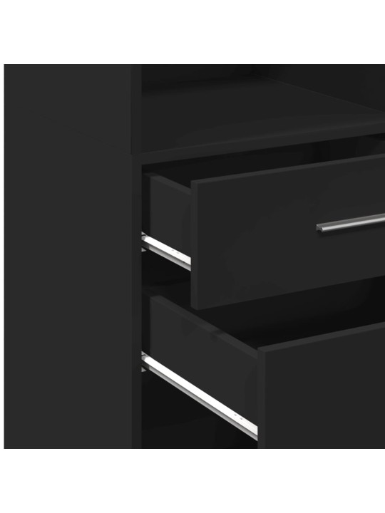 Skříň highboard černá 50 x 42,5 x 124 cm kompozitní dřevo