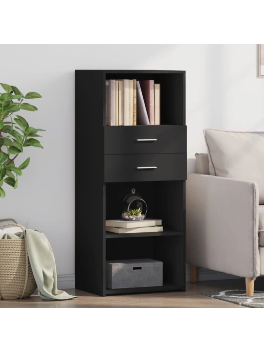 Skříň highboard černá 50 x 42,5 x 124 cm kompozitní dřevo
