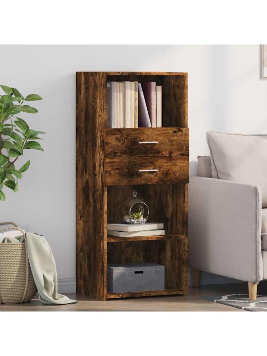 Skříň highboard kouřový dub 50 x 42,5 x 124 cm kompozitní dřevo