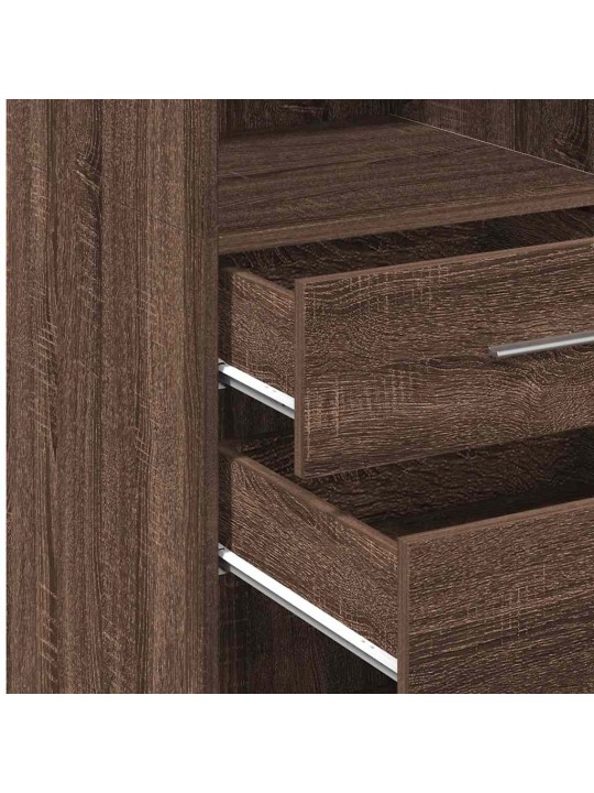 Skříň highboard hnědý dub 45 x 42,5 x 124 cm kompozitní dřevo