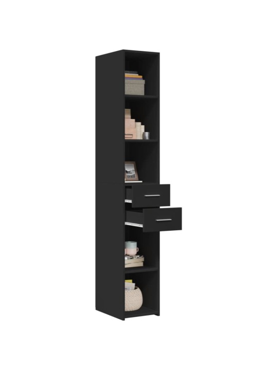 Skříň highboard černá 30 x 42,5 x 185 cm kompozitní dřevo