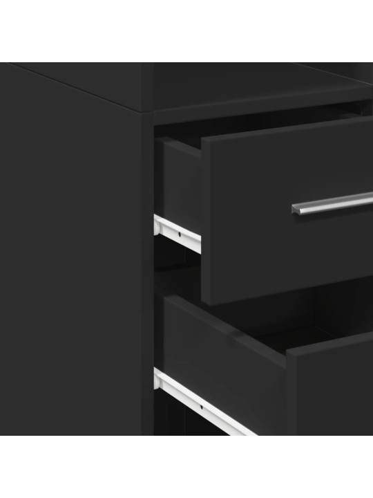 Skříň highboard černá 30 x 42,5 x 185 cm kompozitní dřevo