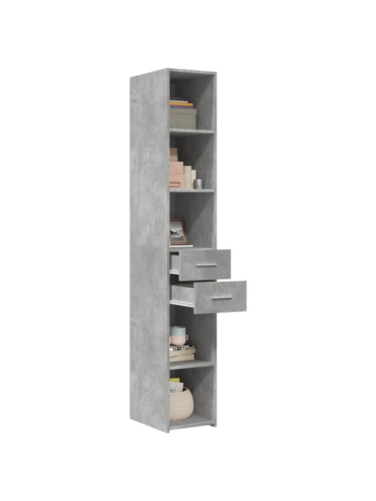 Skříň highboard betonově šedá 30x42,5x185 cm kompozitní dřevo