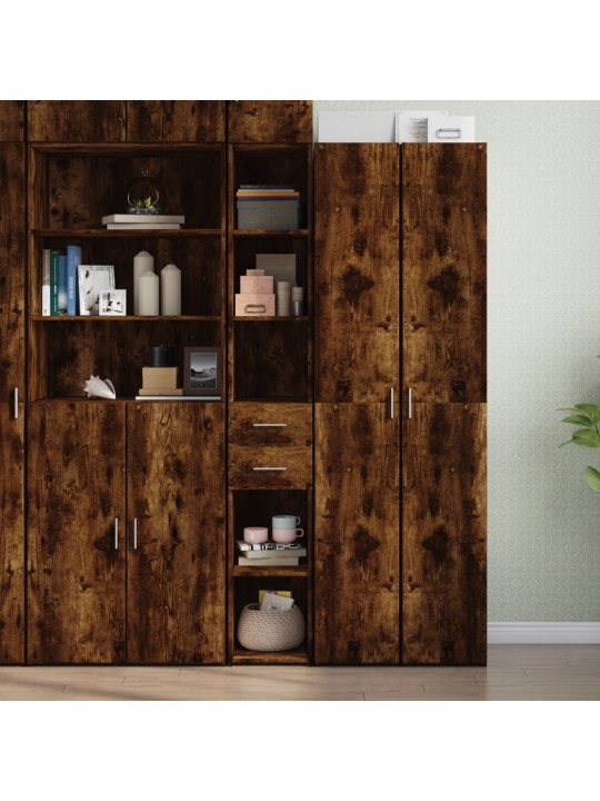 Skříň highboard kouřový dub 30 x 42,5 x 185 cm kompozitní dřevo