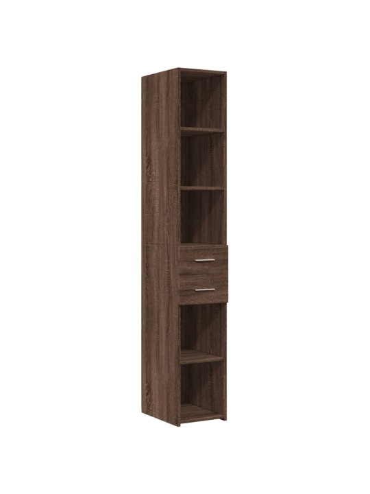 Skříň highboard hnědý dub 30 x 42,5 x 185 cm kompozitní dřevo