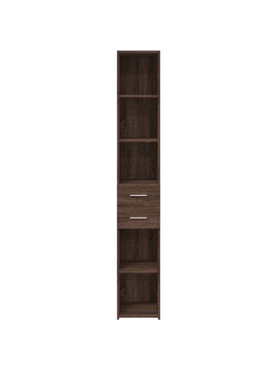 Skříň highboard hnědý dub 30 x 42,5 x 185 cm kompozitní dřevo