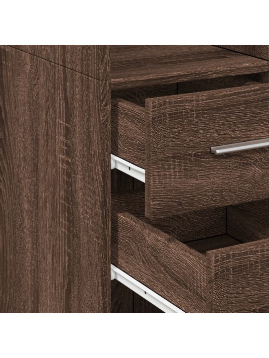 Skříň highboard hnědý dub 30 x 42,5 x 185 cm kompozitní dřevo