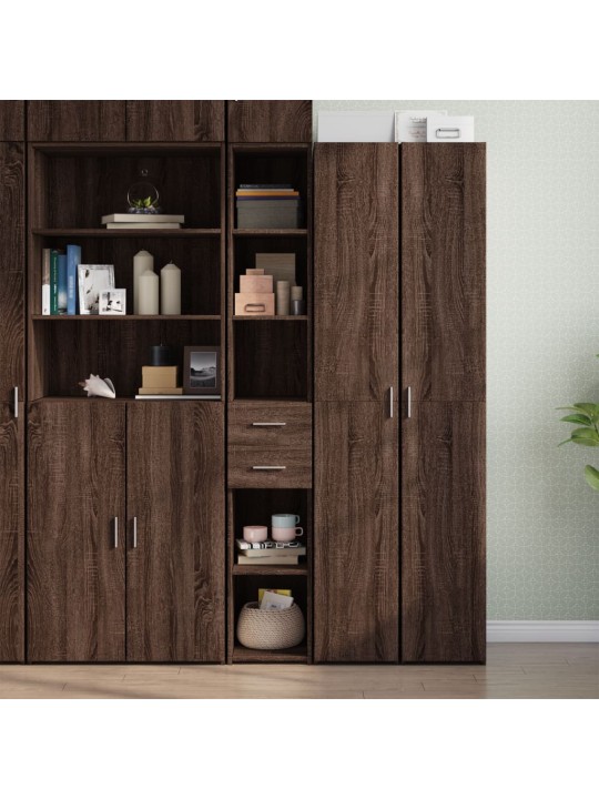 Skříň highboard hnědý dub 30 x 42,5 x 185 cm kompozitní dřevo