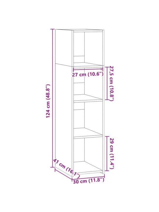 Skříň highboard šedá sonoma 30 x 41 x 124 cm kompozitní dřevo