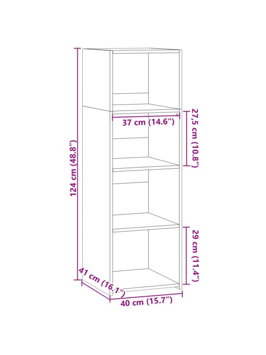 Skříň highboard černá 40 x 41 x 124 cm kompozitní dřevo